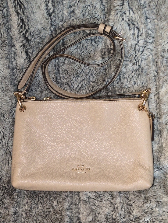 Coach Handbags - Coach Mia Pebbled Leather Crossbody Bag